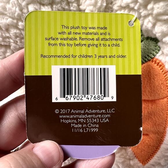 Animal Adventure Sherpa Easter Bunny Rabbit Plush Sitting Stuffed Animal 11" - Picture 5 of 6